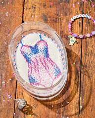 Atlantic Blue Canvas Acrylic Oval Tray