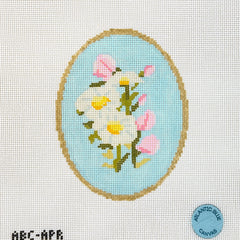 Atlantic Blue Canvas Birth Flowers April Needlepoint Canvas