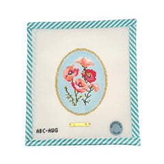 Atlantic Blue Canvas Birth Flowers August Needlepoint Canvas