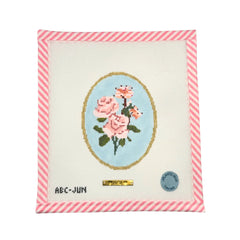 Atlantic Blue Canvas Birth Flowers June Needlepoint Canvas