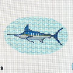 Atlantic Blue Canvas Blue Marlin Needlepoint Canvas