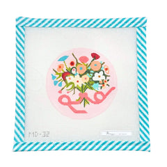 Atlantic Blue Canvas Marquin Campbell Summer Bouquet Needlepoint Canvas