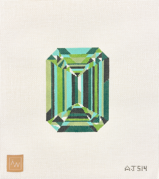 Audrey Wu Designs Emerald Needlepoint Canvas