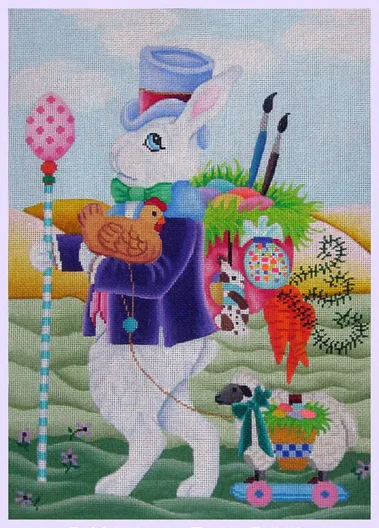 Brenda Stofft Designs Big Easter Rabbit Needlepoint Canvas