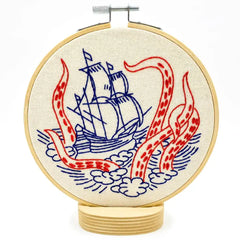 Hook Line and Tinker Kraken and Ship Embroidery Kit