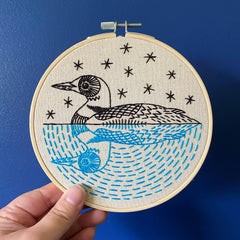 Hook Line and Tinker Loon Embroidery Kit