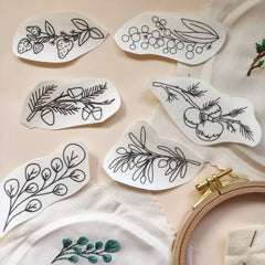 M Creative J Botanical Branches Peel Stick & Stitch Embroidery Patterns