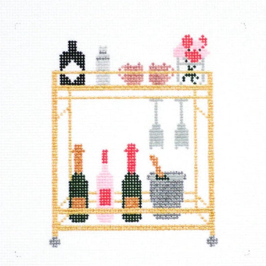 Morgan Julia Designs Bar Cart Needlepoint Canvas