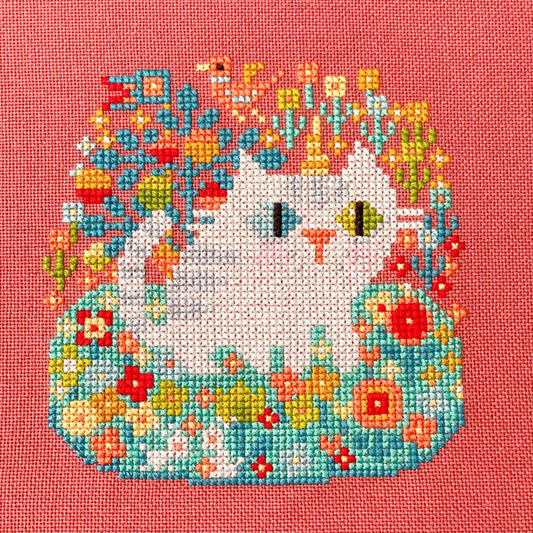 Barbara Ana Designs The Lady and the Caticorn Cross Stitch Pattern