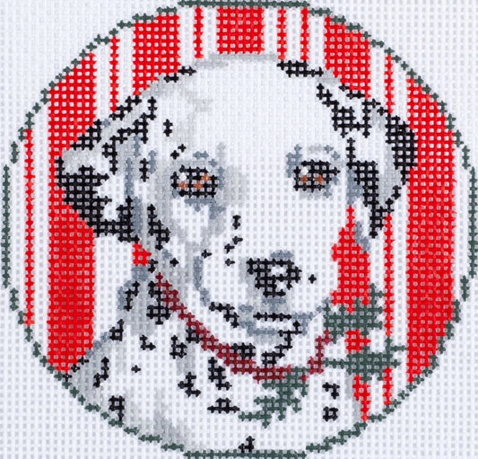 Barbara Russell Designs Dalmatian Dog Ornament Needlepoint Canvas