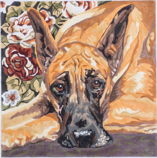 Barbara Russell Designs Great Dane Dog Needlepoint Canvas