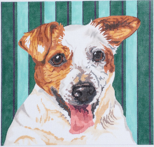 Barbara Russell  Designs Jack Russell Terrier Dog Needlepoint Canvas
