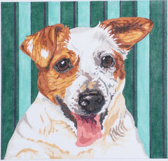 Barbara Russell Designs Jack Russell Terrier Dog Needlepoint Canvas
