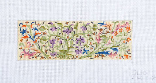 Barbara Russell Medieval Book Weight: Floral Needlepoint Canvas