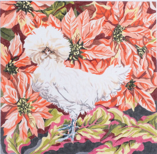 Barbara Russell Designs Polish Crested Fowl Needlepoint Canvas