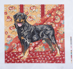 Barbara Russell Designs Rottweiler Dog Needlepoint Canvas
