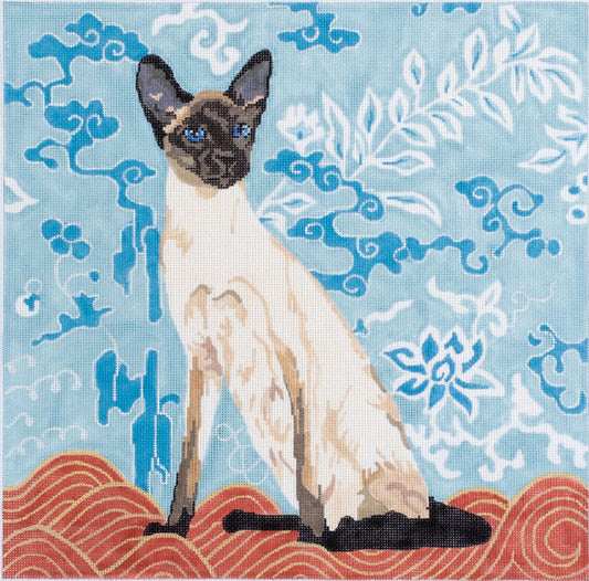 Barbara Russell Designs Siamese Cat Needlepoint Canvas