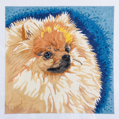 Barbara Russell Pomeranian Dog Needlepoint Canvas