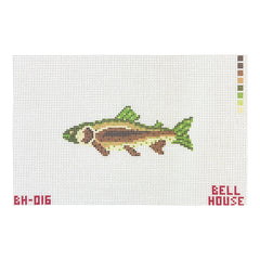 Bell House Designs Brown Trout Needlepoint Canvas
