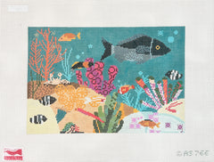 Birds of a Feather Amy Schimler-Safford Aquarium Needlepoint Canvas