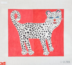 Birds of a Feather Christopher Corr Black Spotted Leopard Needlepoint Canvas