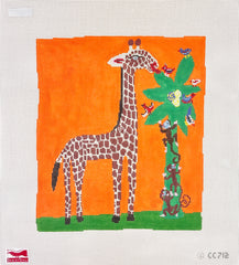 Birds of a Feather Christopher Corr Monkeys and Giraffes Needlepoint Canvas