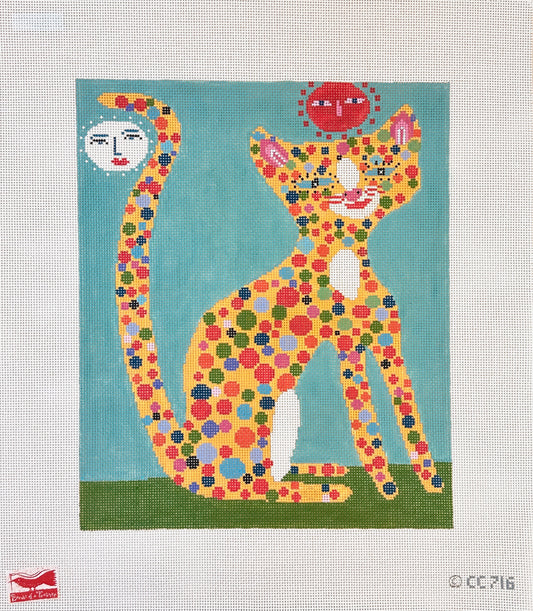 Birds of a Feather Christopher Corr Spotted Leopard Needlepoint Canvas