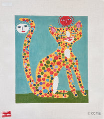 Birds of a Feather Christopher Corr Spotted Leopard Needlepoint Canvas