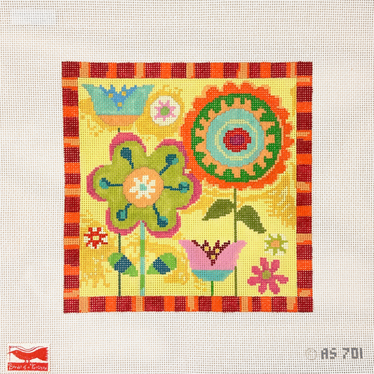 Birds of a Feather Fall Garden Needlepoint Canvas