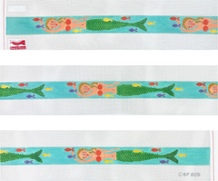 Birds of a Feather Mermaid Belt Needlepoint Canvas