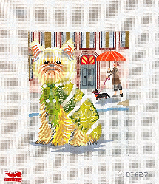 Birds of a Feather Donna Ingemanson Mode de Chien Needlepoint Canvas