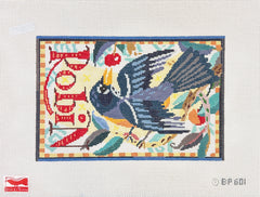 Birds of a Feather Bud Peen Robin Needlepoint Canvas