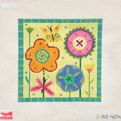 Birds of a Feather Summer Garden Needlepoint Canvas