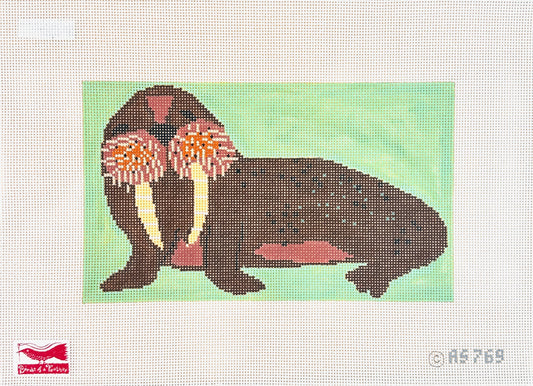 Birds of a Feather Amy Schimler-Safford Walrus Needlepoint Canvas