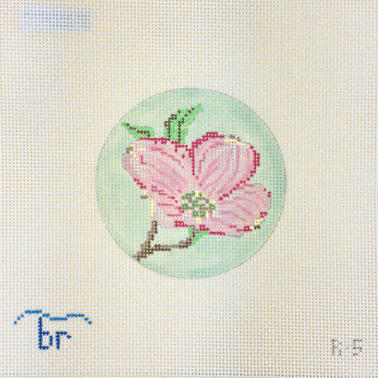 Blue Ridge Stitchery Dogwood Blossom Needlepoint Canvas