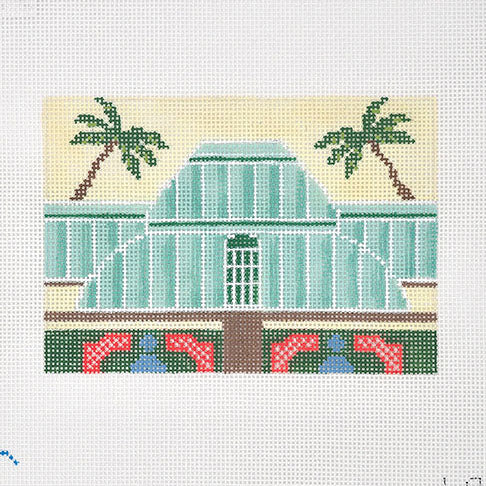 Blue Ridge Stitchery Kew Gardens Palm House Needlepoint Canvas