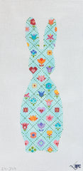 Blueberry Point Bunny Grid Needlepoint Canvas