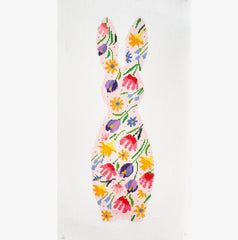 Blueberry Point Bunny Tulips and Jonquils Needlepoint Canvas