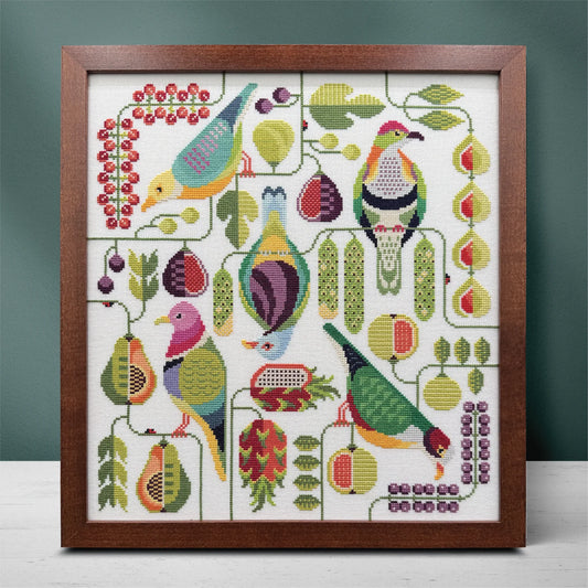 Boomerang Stitches Fruit Dove Frenzy Cross Stitch Pattern