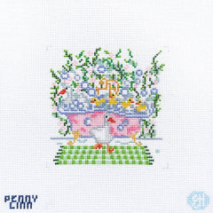 Penny Linn Evelyn Henson Bubble Bath Quack Needlepoint Canvas