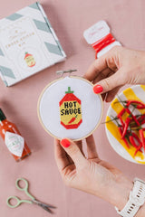 Cotton Clara Hot Sauce Mini Cross Stitch Kit