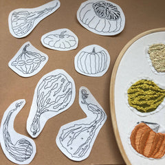 M Creative J Gourds Peel Stick & Stitch Embroidery Patterns