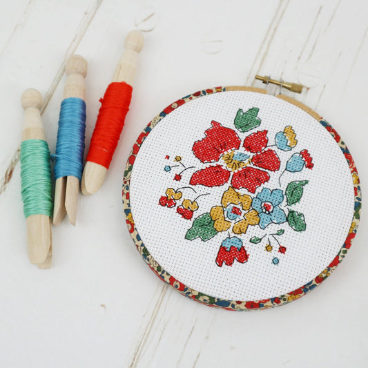 Stitchkits Crafts Mini Floral Cross Stitch Kit