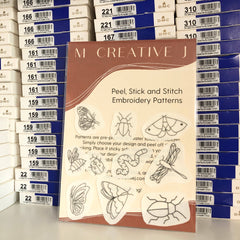 M Creative J Bugs Embroidery Patterns - Stick and Stitch Insect Embroidery