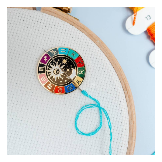 Caterpillar Cross Stitch Zodiac Needle Minder