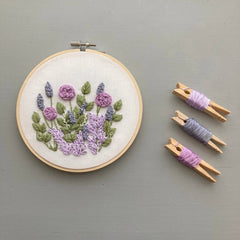 And Other Adventures Embroidery Co Hawthorne Embroidery Kit - Lilac