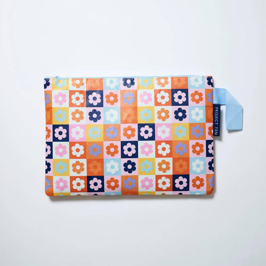 Project Ten Large Zip Project Bag – Square Garden