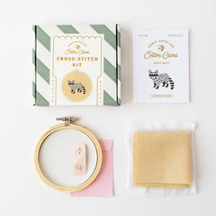 Cotton Clara Raccoon Cross Stitch Kit