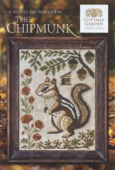 Cottage Garden Samplings A Year in the Woods II #6 The Chipmunk Cross Stitch Pattern