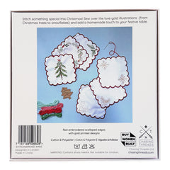 Chasing Threads Stitch Your Christmas Cocktails Napkins Festive Embroidery Kit